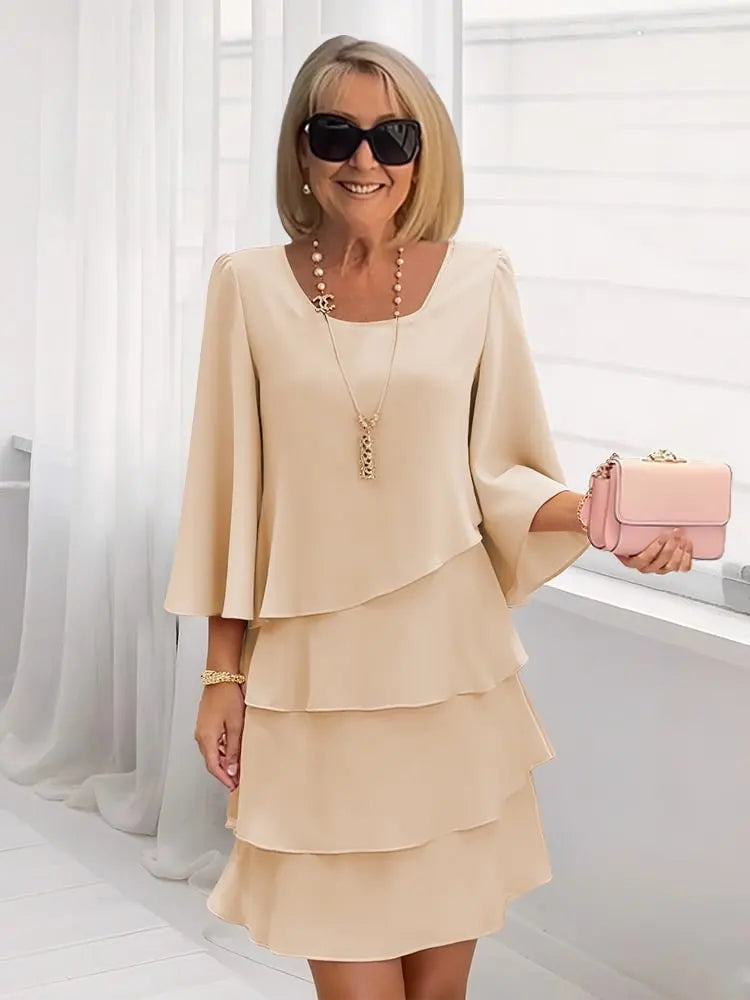 Isabelle's™ | Elegant Comfort Ruffle Dress