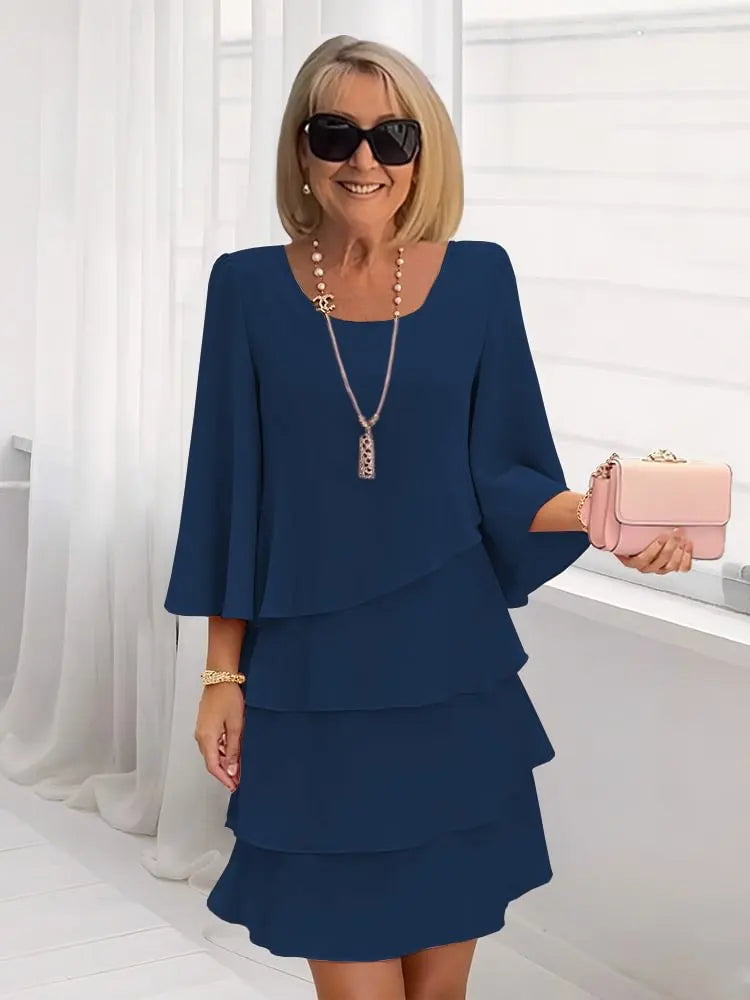 Isabelle's™ | Elegant Comfort Ruffle Dress