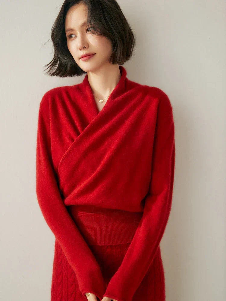 Isabelle's™ | Elegant Wrap Crossover Chic Sweater