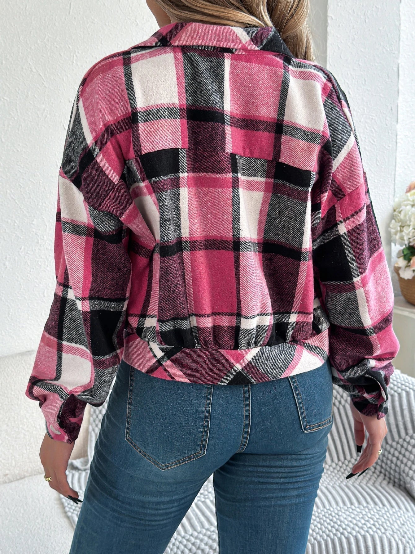 Isabelle's™ | Cropped Plaid Jacket