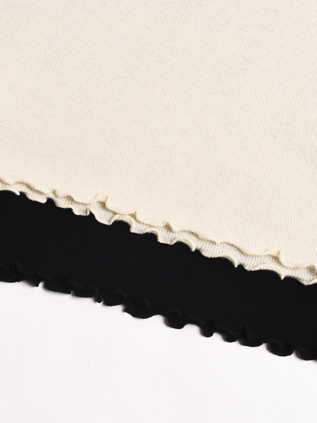 Amanda Ruffle Collar 100% Wool Sweater