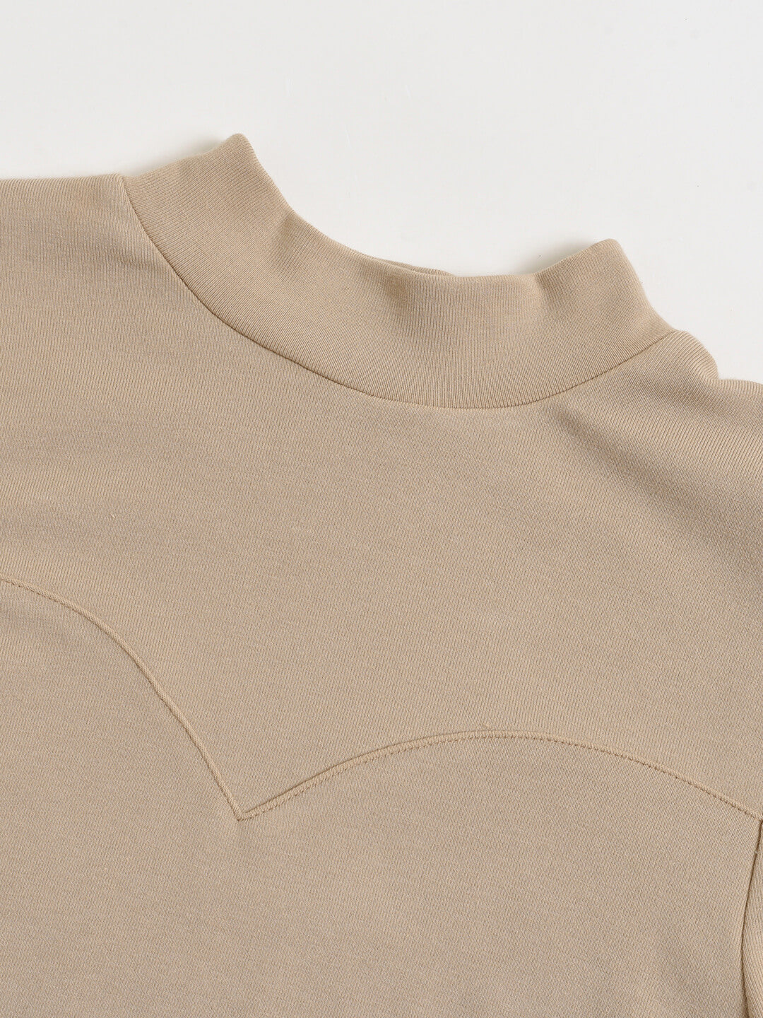 Jelena High Collar Khaki Knit Top