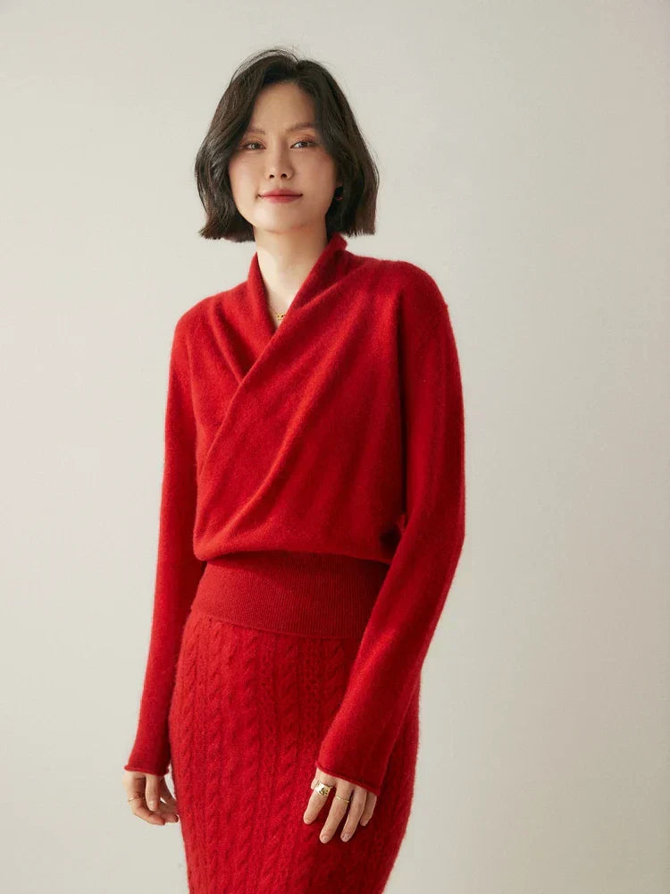 Isabelle's™ | Elegant Wrap Crossover Chic Sweater