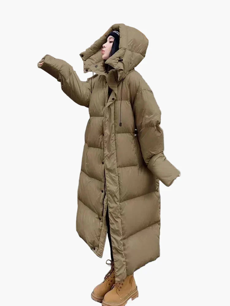 Isabelle's™ | Long Hooded Quilted Puffer Coat