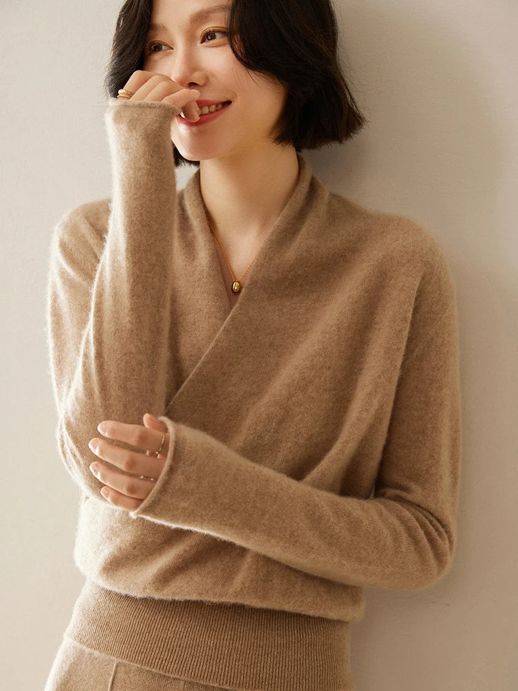 Isabelle's™ | Elegant Wrap Crossover Chic Sweater