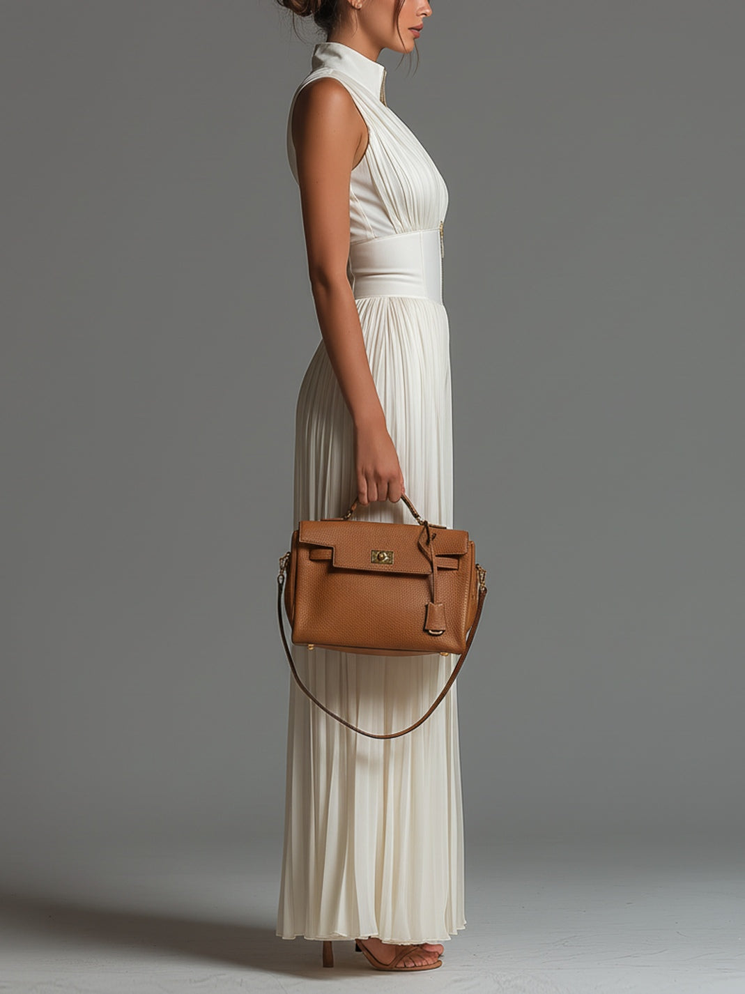 Isabelle's™ | Jumpsuit – White Pleated Chiffon