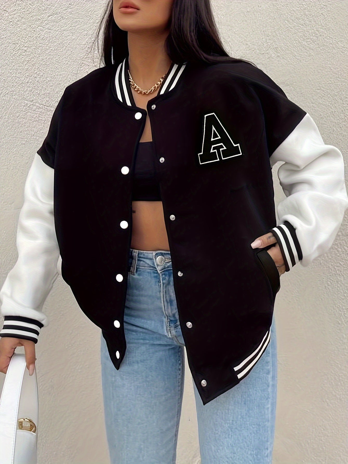 Isabelle's™ | Casual Oversized Varsity Bomber Jacket