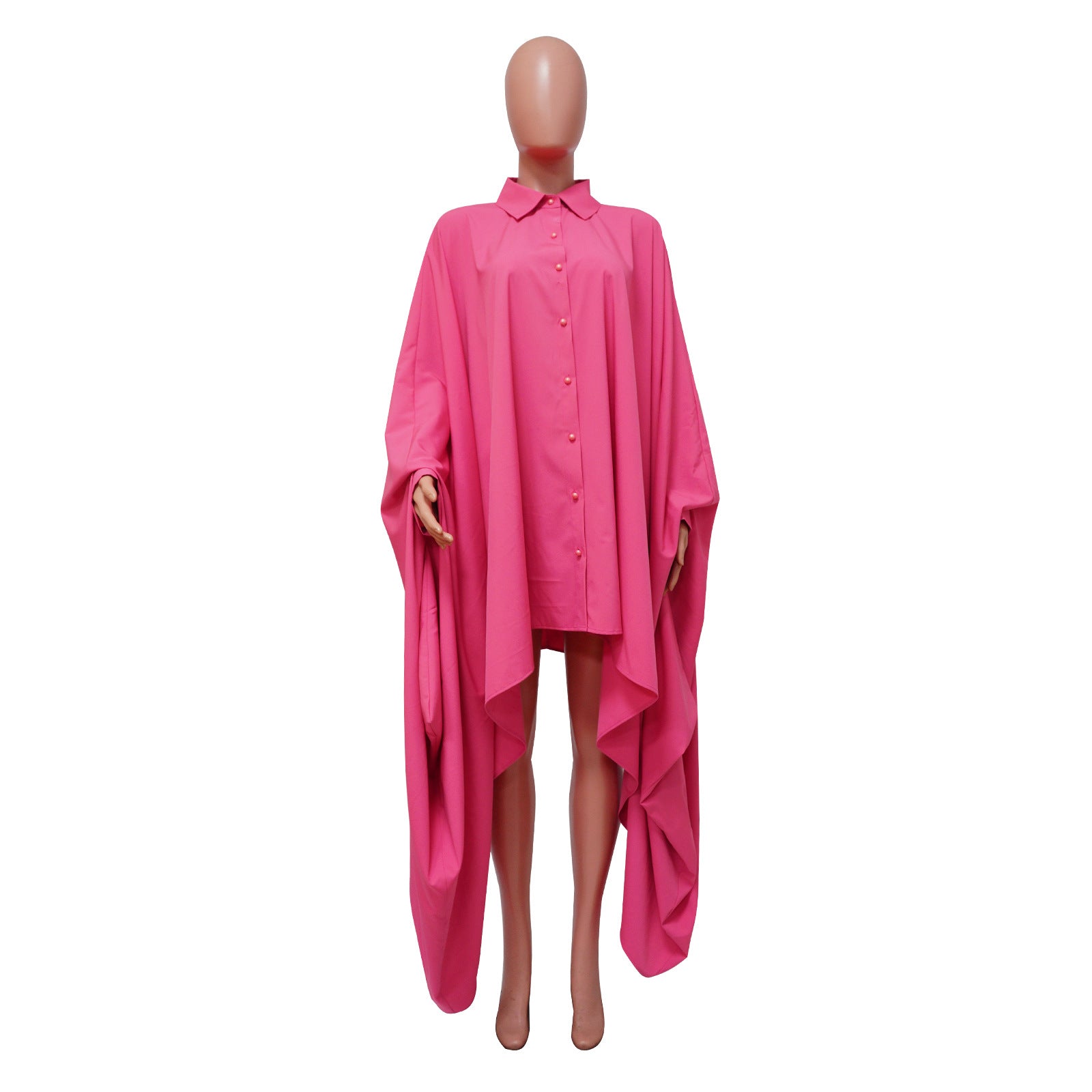 Plus Size Blouse Irregular Batwing Sleeve Dress