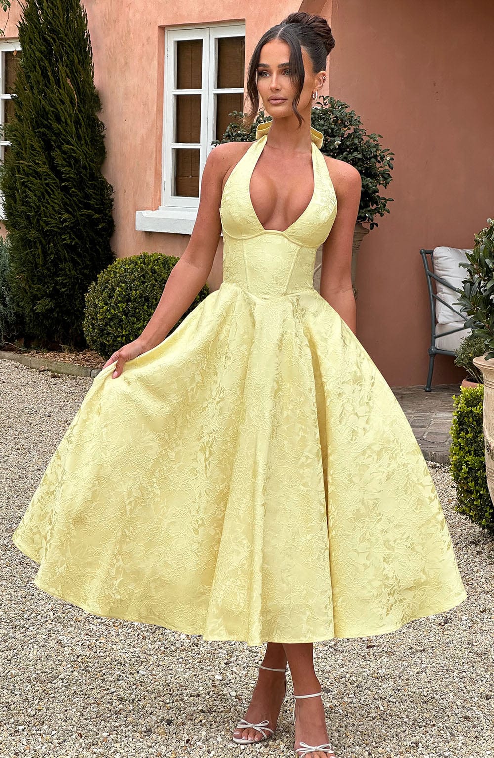 Isabelle's™ | Wedding Guest Halter Midi Dress