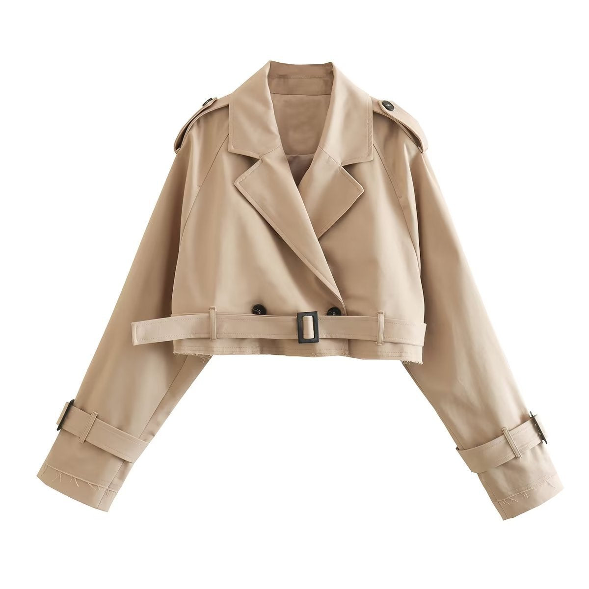 Isabelle's™ | Stylish Short Double-Breasted Trench Coat