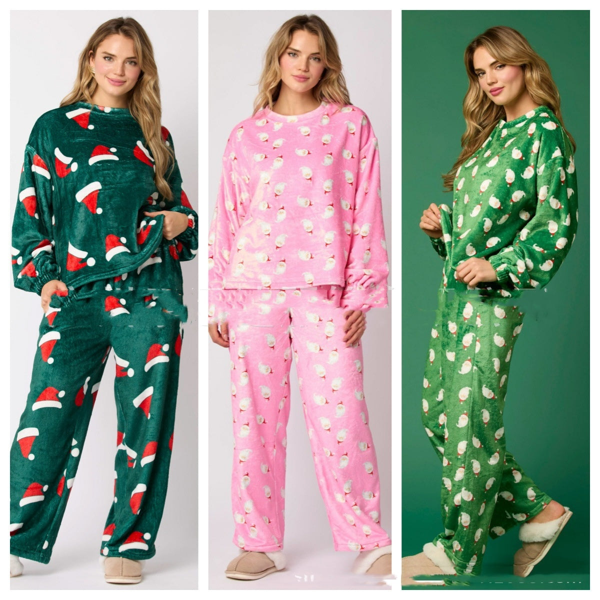 Casual Flannel Pajama Sets For Women 2 Piece Cute Long Sleeve 
