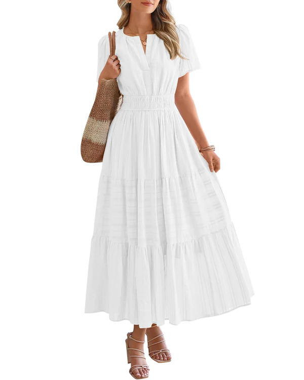 Isabelle's™ | Smocked Waist Tiered Maxi Dress