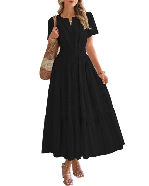 Isabelle's™ | Smocked Waist Tiered Maxi Dress