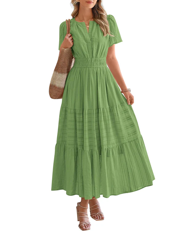 Isabelle's™ | Smocked Waist Tiered Maxi Dress