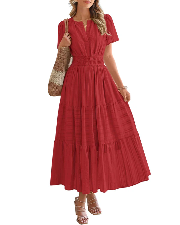 Isabelle's™ | Smocked Waist Tiered Maxi Dress