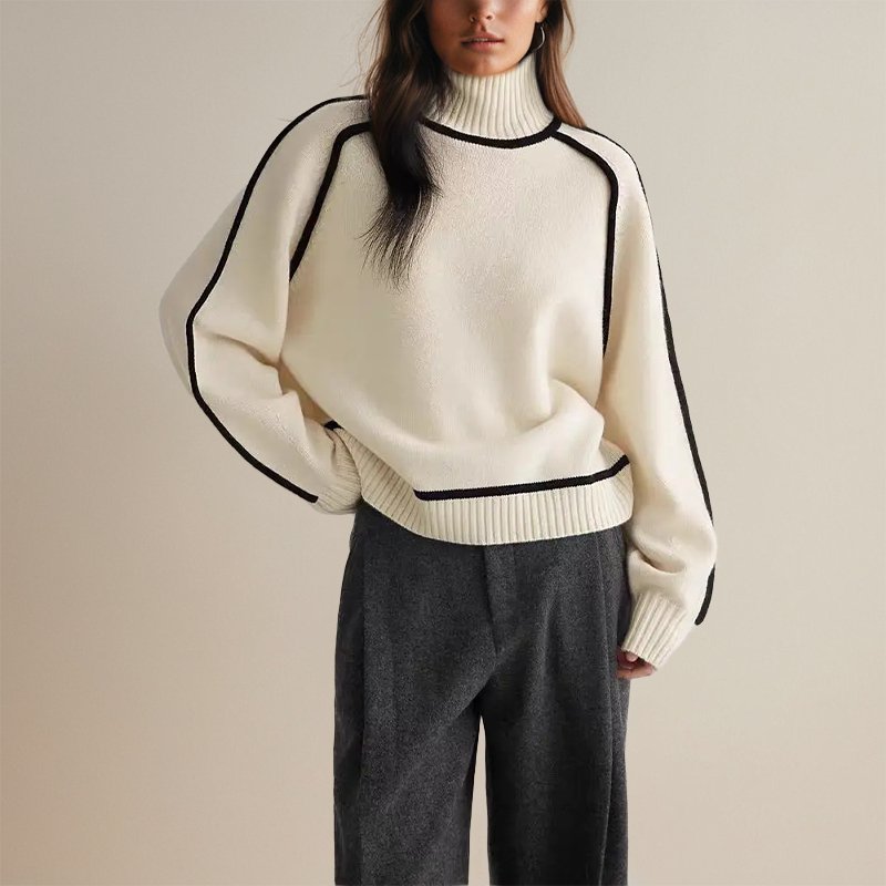 Isabelle's™ | Winter Color Block Turtleneck Sweater