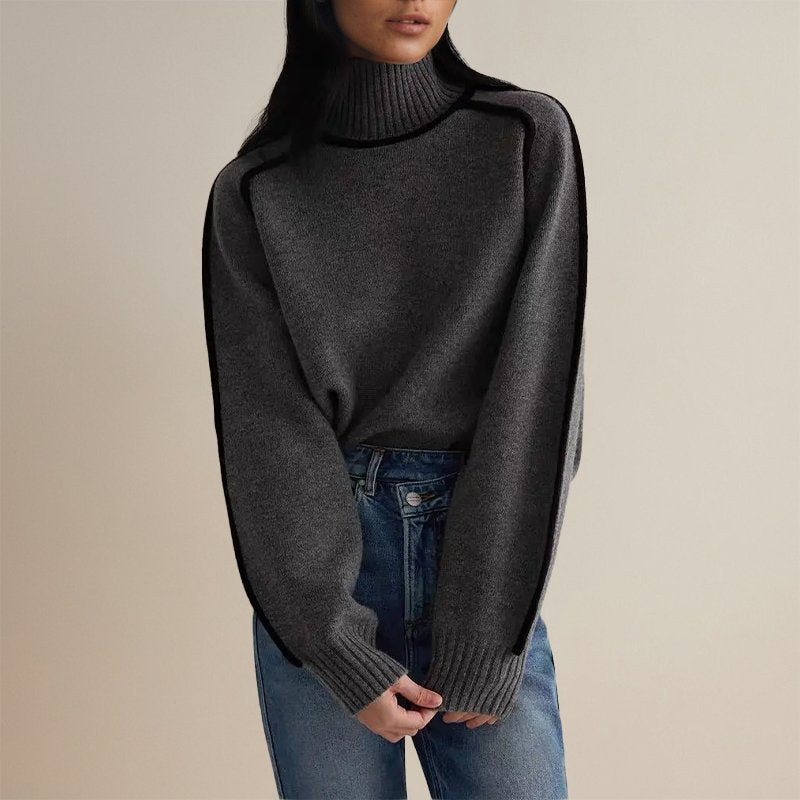 Isabelle's™ | Winter Color Block Turtleneck Sweater