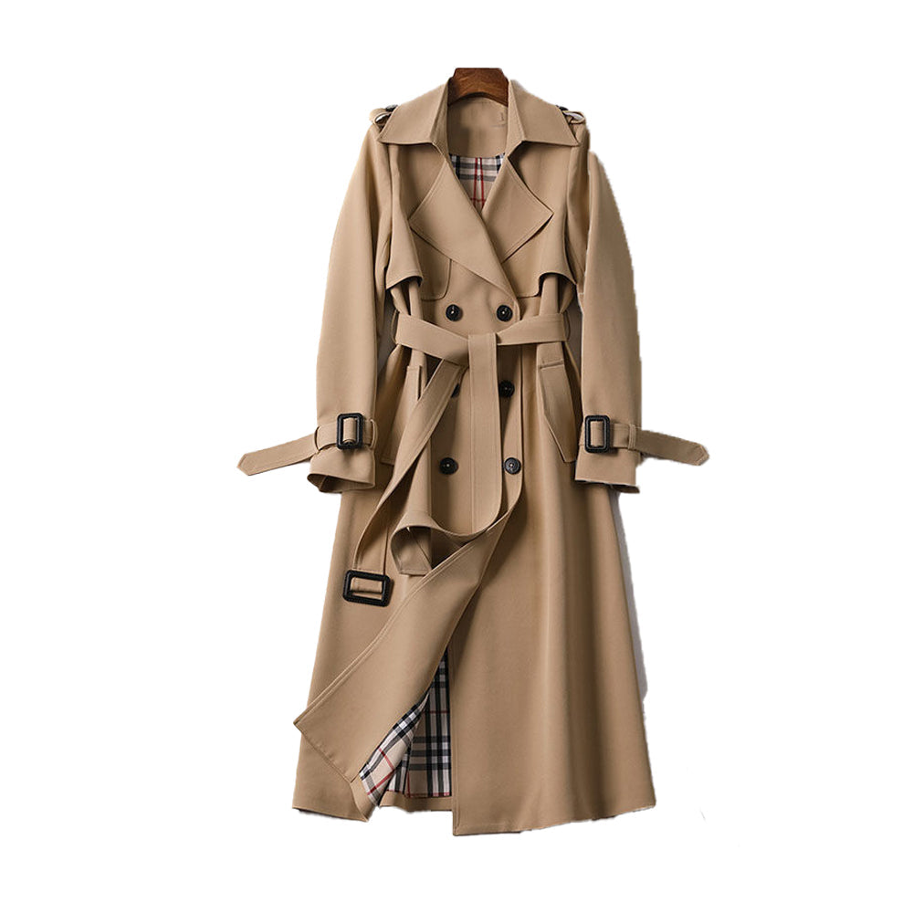 Isabelle's™ | Double-Breasted Belted Trench Coat