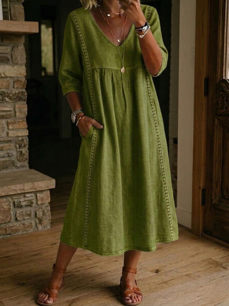Isabelle's™ | Floral Sleeve Maxi Dress