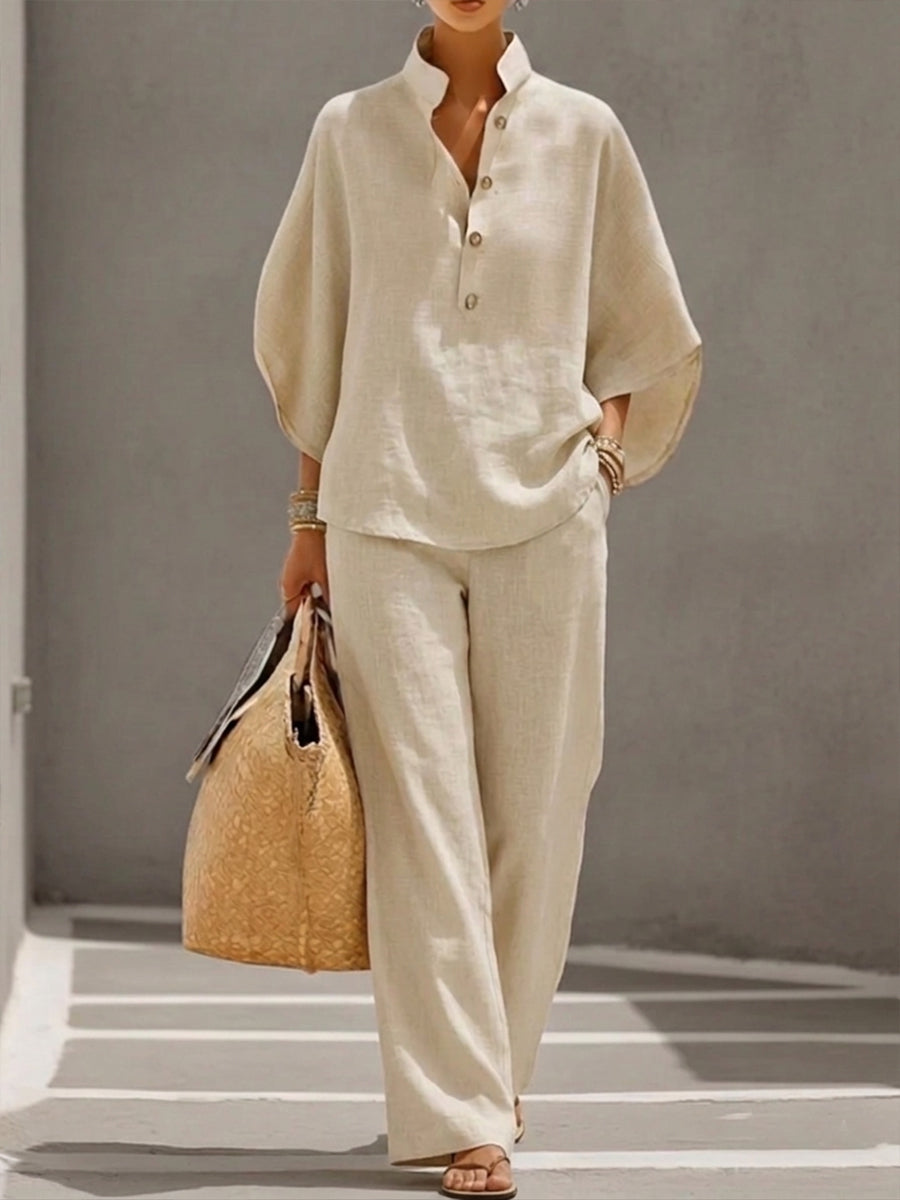 Isabelle's™ | Relaxed Fit Linen Two-Piece Set