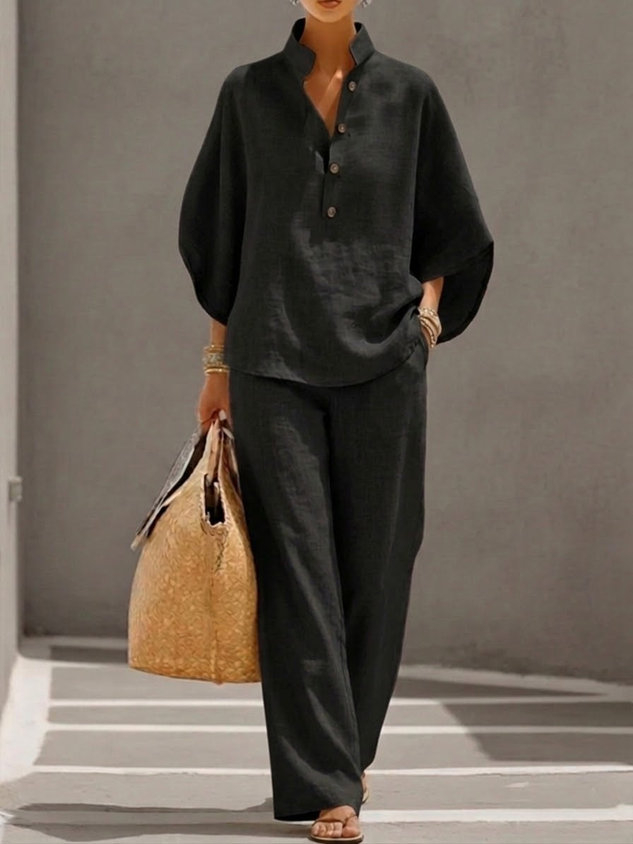 Isabelle's™ | Relaxed Fit Linen Two-Piece Set